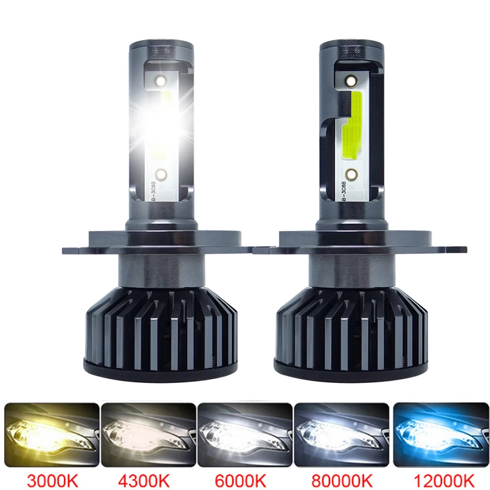 

2Pcs Car Light Bulbs LED H4 H7 H1 9005 9006 H11 80W 12000LM Auto Car Headlight Bulbs 6000K 12V 24V Headlamp COB Fog Light Bulb