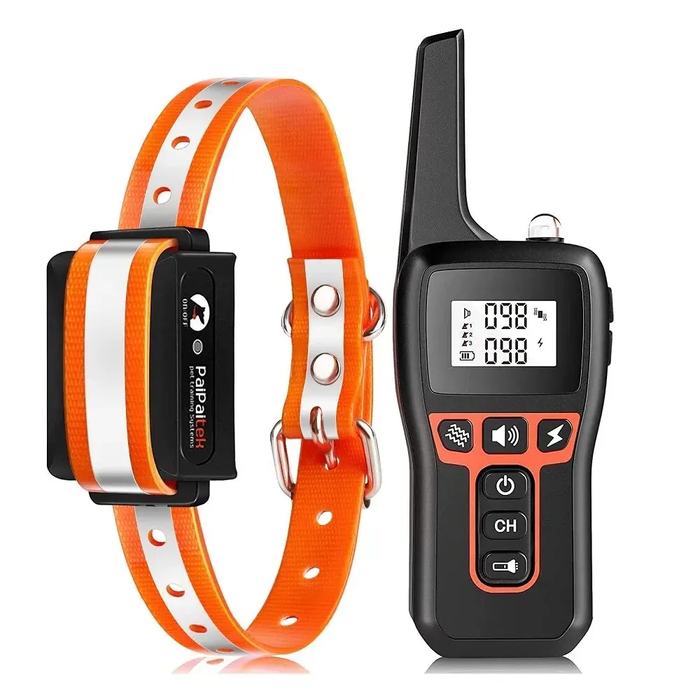 Dog Training Collar With Remote Dog Bark Collar Waterproof Rechargeable Training Dog Collar with Shock Vibration Sound 1000M