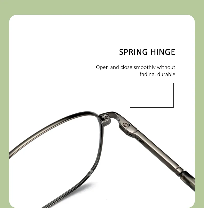 ZENOTTIC Sophisticated Damen-Brillengestell aus quadratischem Metall, langlebiges Legierungsmaterial, polierte Oberfläche für einen raffinierten Look – Detail 6