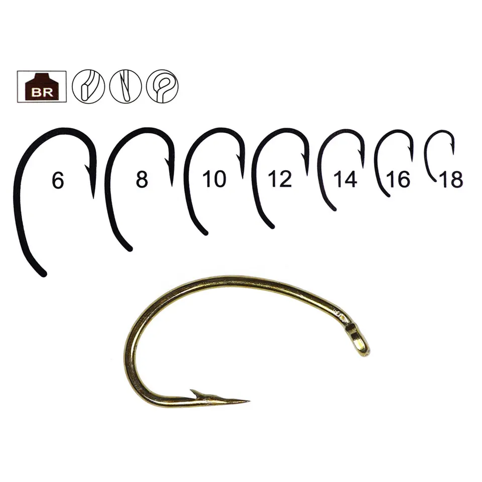 Hameçons Courbés Pour Mouche Nymphe - 25 Pièces - Leleflies - Fini Gun Metal
