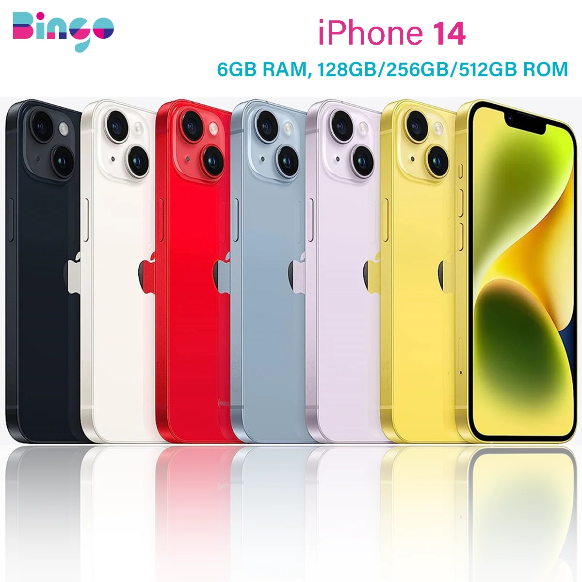 هاتف iPhone 14 A2649 128GB 256/512GB 6GB RAM 6.1 1