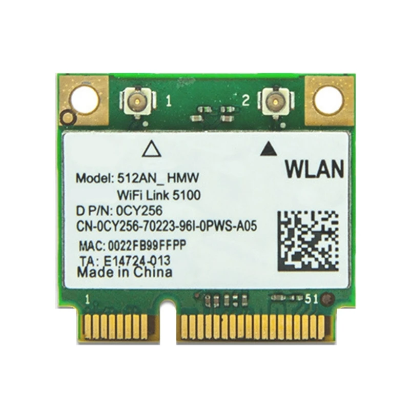 Y1UB Wi-Fi карта двухдиапазонный 2,4/5 ГГц Mini PCI-E настольный компьютер беспроводной WIFI адаптер Wlan 5100AGN 300M HMW