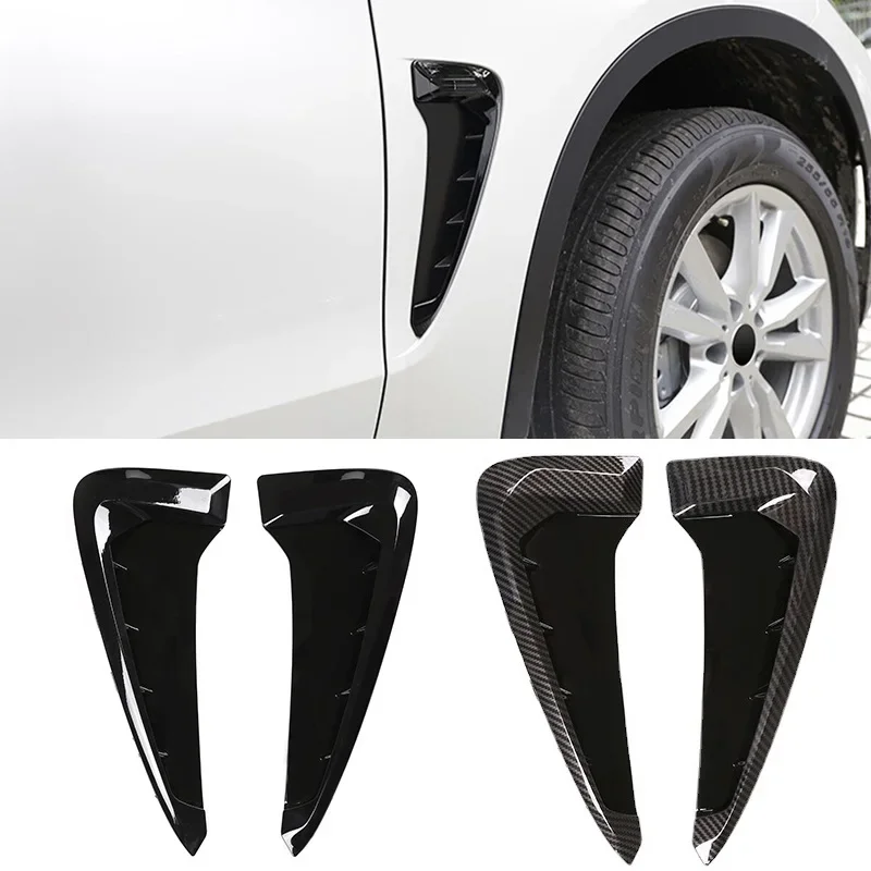 2-Piece Set Side Wing Air Vent Trim For 2014-2015 BMW X5 F15 – Gloss Black