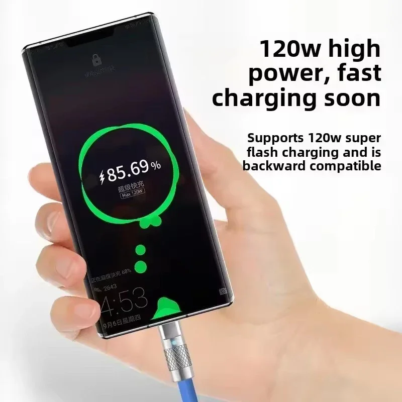 120W 6A 케이블 초고속 충전 PD 타입 C 리퀴드 실리콘 케이블 1M 1.5M 2M C to C 케이블 모든 휴대폰용 고속 충전 케이블 2026