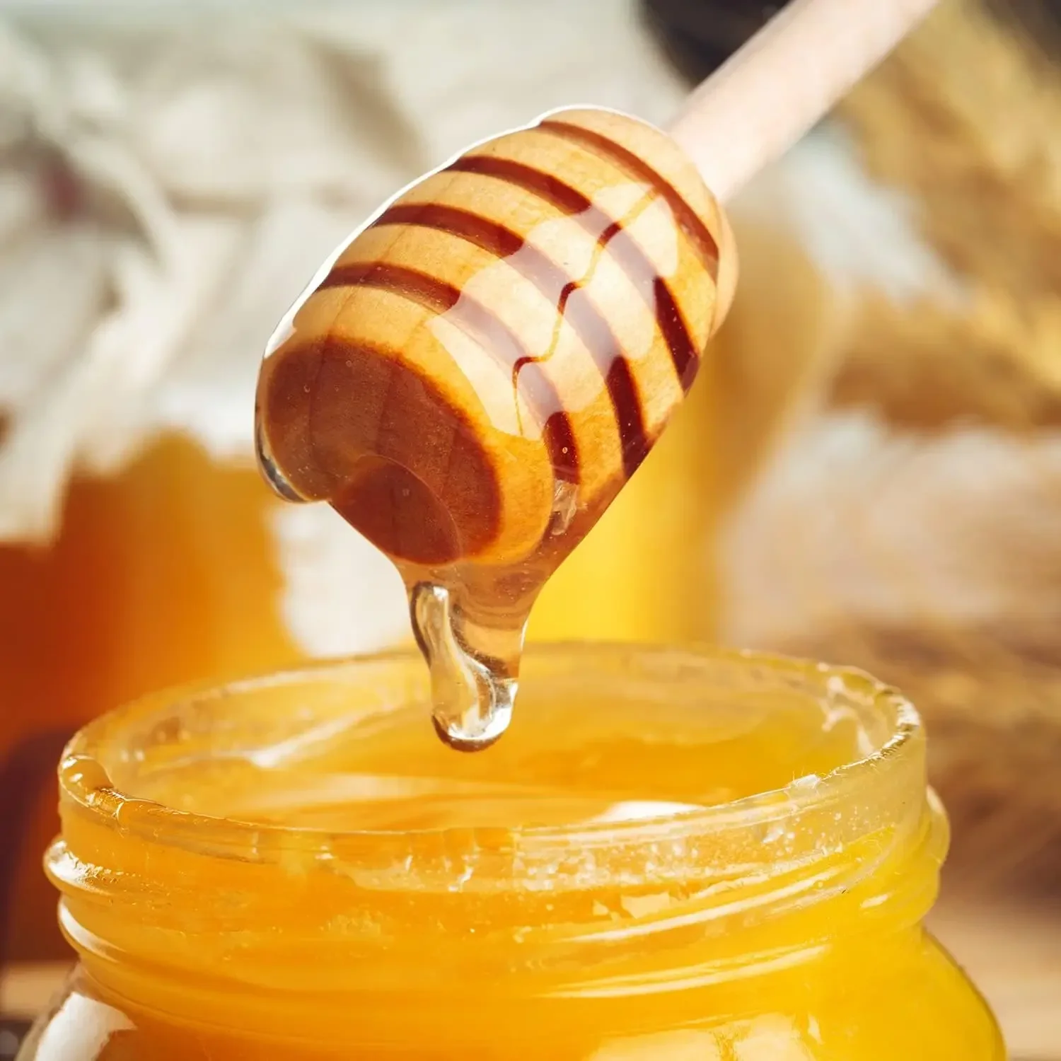 10pcs Mini Wooden Honey Dipper High Quality Honey Stir Bar Mixing Handle Jar Spoon Wooden Kitchen Utensils Tools wooden spoon