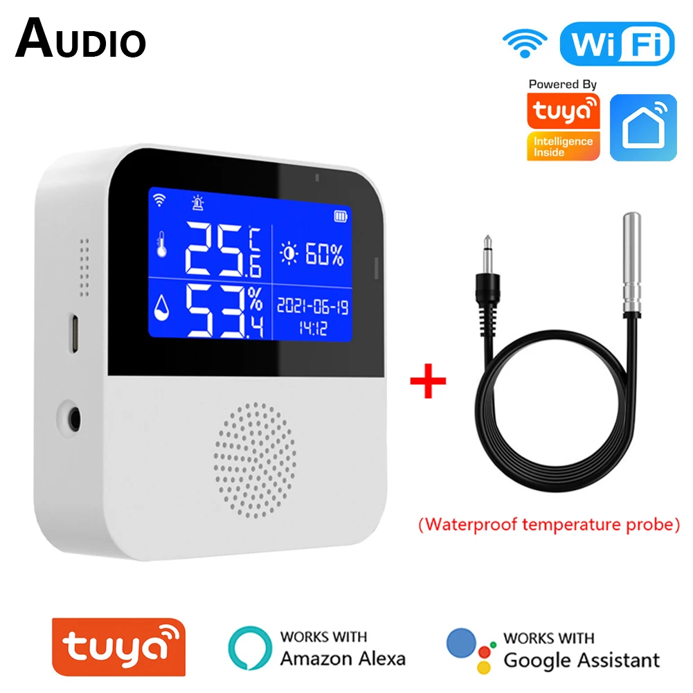 Smart Temperature Sensor Wifi Aquarium Tuya Smart Temperature Sensor