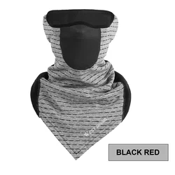 Winter Ski Windproof Fleece Neck Warmer Scarf (GRAY)