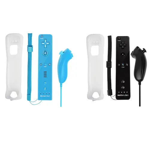 2 in 1 For Nintendo Wii Controller Set Optional Motion Plus Joystick Wireless Remote Gamepad with Silicone Case Video Game - Image 17