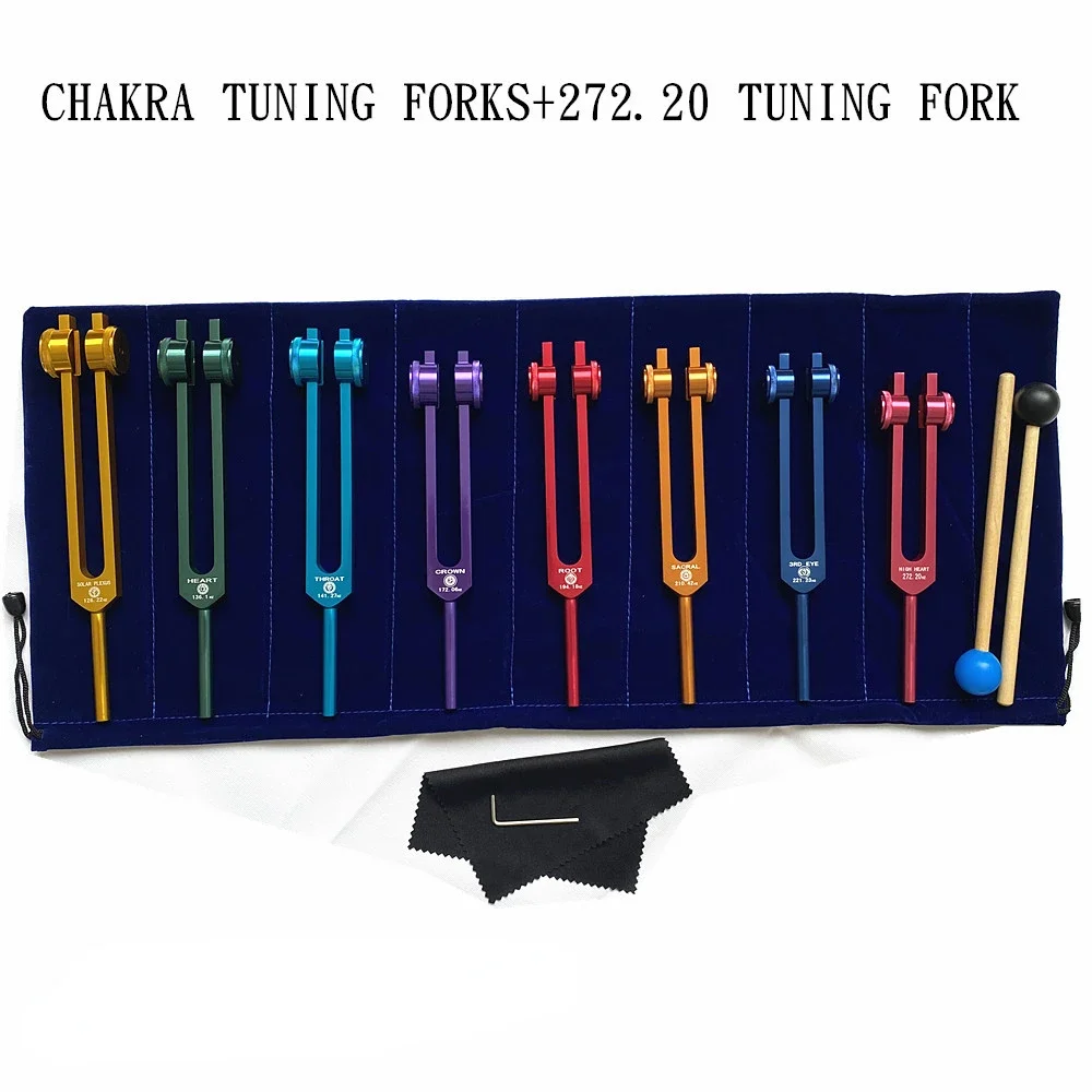 Yoga Meditation Tuning Fork Set Chakra Healing Tuning Forks Relaxation Percussion Musical Instrument Chakra Harmonizer