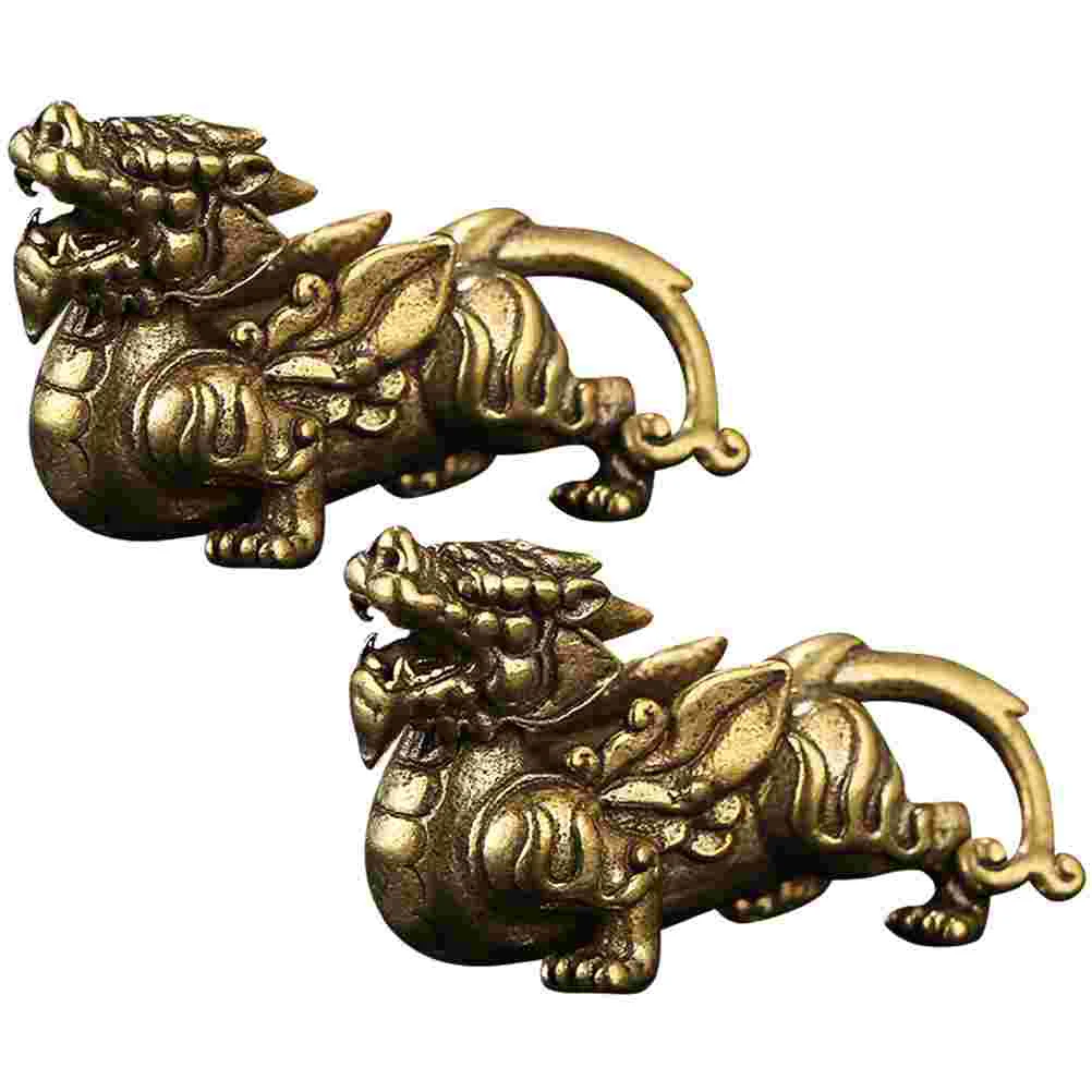 

Pi Xiu Figurines Car Decor Brass Pi Xiu Statue Crafts Housewarming Gift Car Ornament Pi Xiu Auto Decorations Adornment