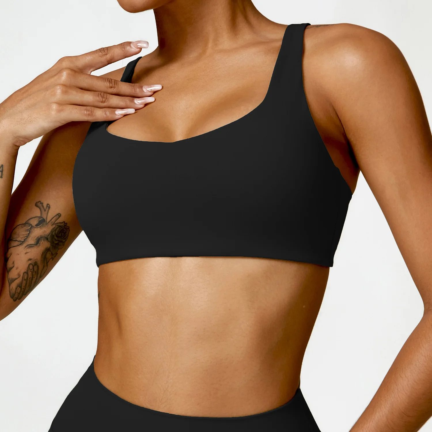 Women's Padded Athletic Sports Bra - Stretchy Sling Top