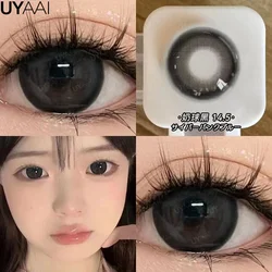 Enhance Your Eyes with 15mm Black Colored Contact Lenses (Milk Ball Black 14.5)