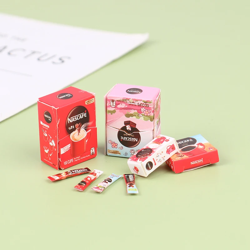 

Miniature Dollhouse Simulation Coffee Kitchen Room Food Drink Home Tableware Decors Dolls Accessories