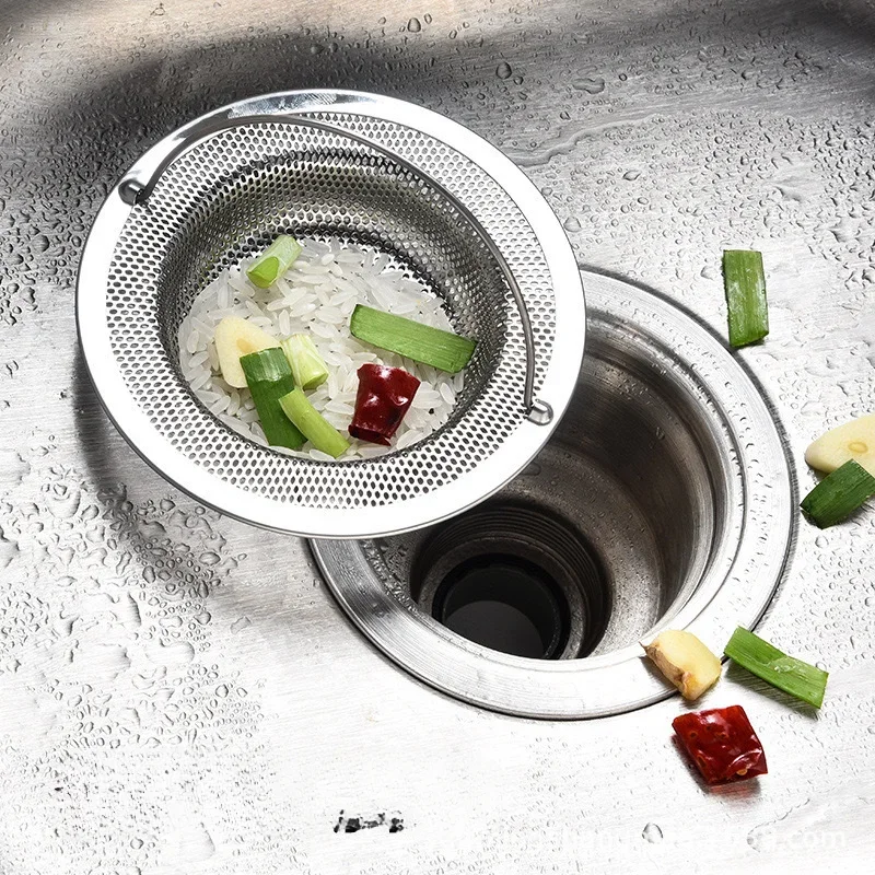 Kitchen Sink Filter Stainless Steel Sink Drainage Residue Filter Thickened Anti Clogging and Leak Proof 1pc sink filter,kitchen sink filter