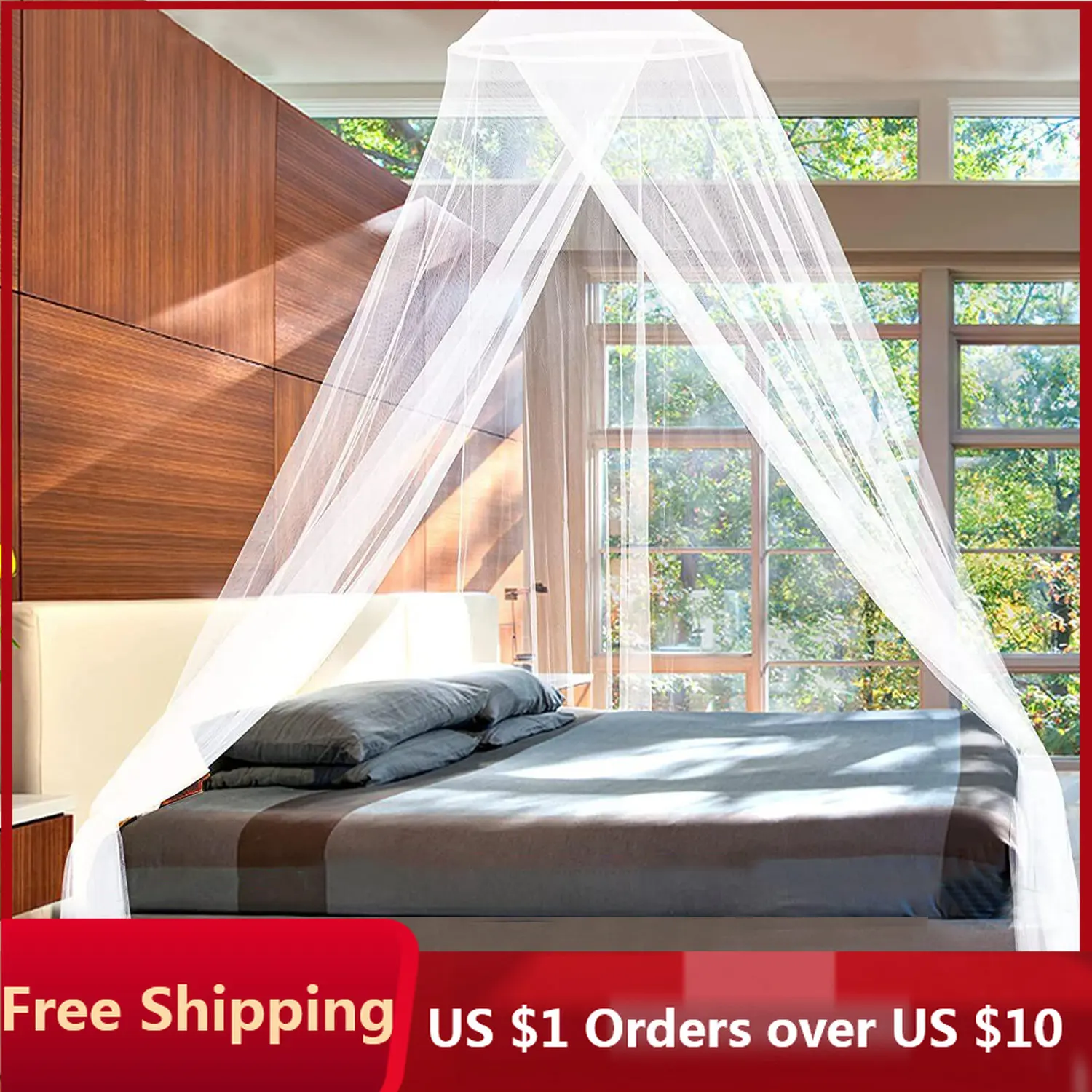Summer Mesh Mosquito Net for King Size Bed Round Dome Mosquito Net