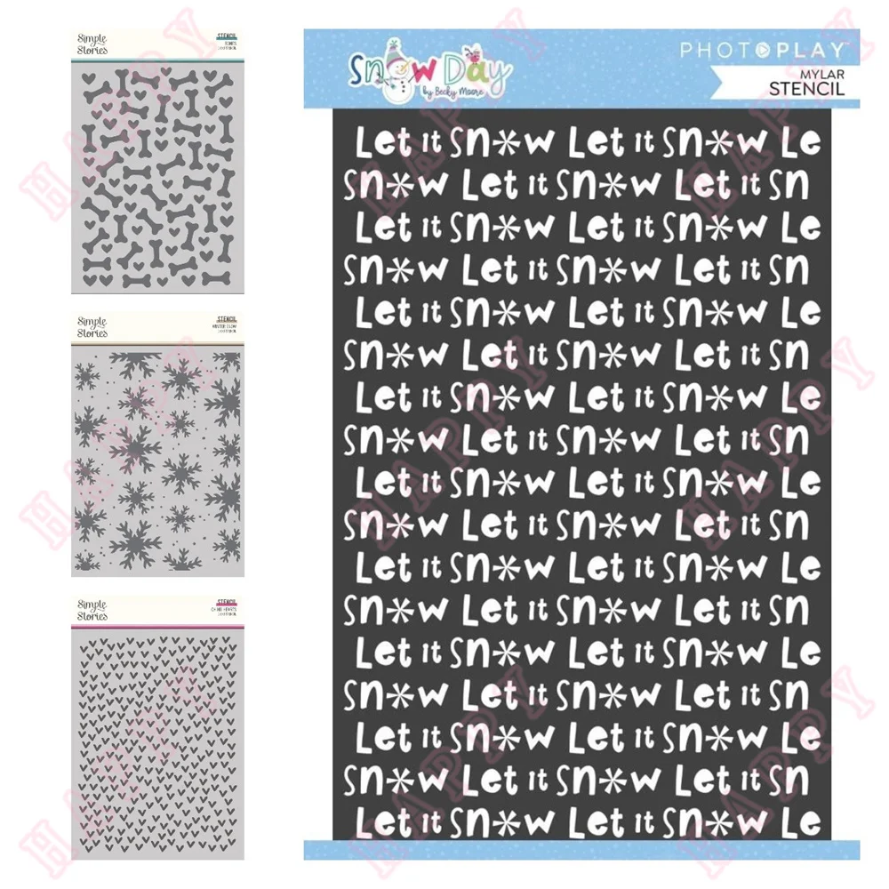 Stencil Di Plastica Vintage Winter Pet Shoppe Dog Bones Diary Scrapbooking Album Fotografico Decorazione Artigianato Incisione Modello Di Goffratura