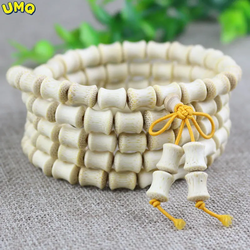 

Golden Silk Bamboo Bracelet 108 Buddhist Beads Bracelet Bamboo Knot 7 * 9mm Live Broadcast for Men and Women Amulet