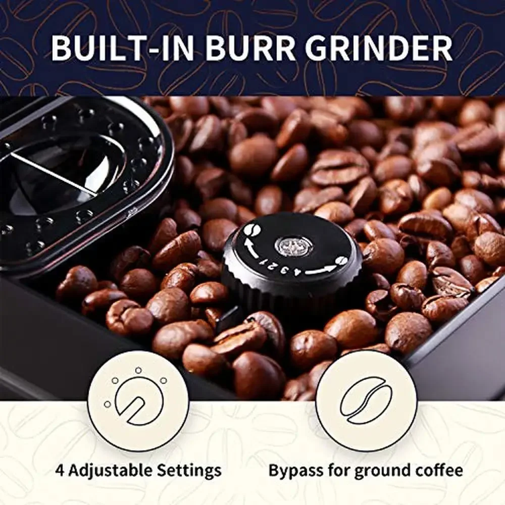 Super Automatic Espresso Machine 7" HD TFT Touchscreen Milk Frother 19 Bar Pressure 4