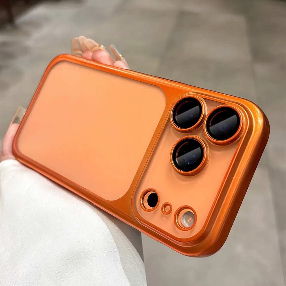 Ultra Slim Matte Hard Plating Shockproof Case with All-round Camera Film Protector