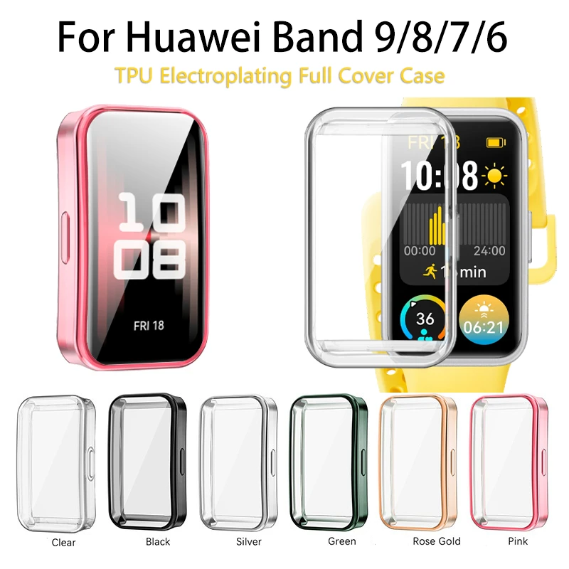 Durable TPU Full Cover Protective Case with Screen Protector for Smart Bands and Watches