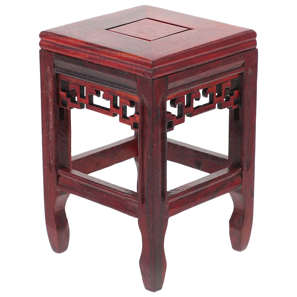 

Chinese Style Wooden Stool Plant Stand Flower Pot Display Rack Planter Supporter