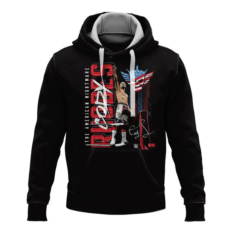 thumbnail image 1 of Sudadera con capucha de la serie Cody Rhodes del famoso evento de lucha libre con impresión 3D para hombre y primavera y otoño, jersey deportivo de ocio callejero para niños, 1 of 5