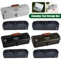 Camping Tool Storage Box with Handle Gardening Tool Box Anti-Slip Portable Carry Storage Box Camping Accessories 1