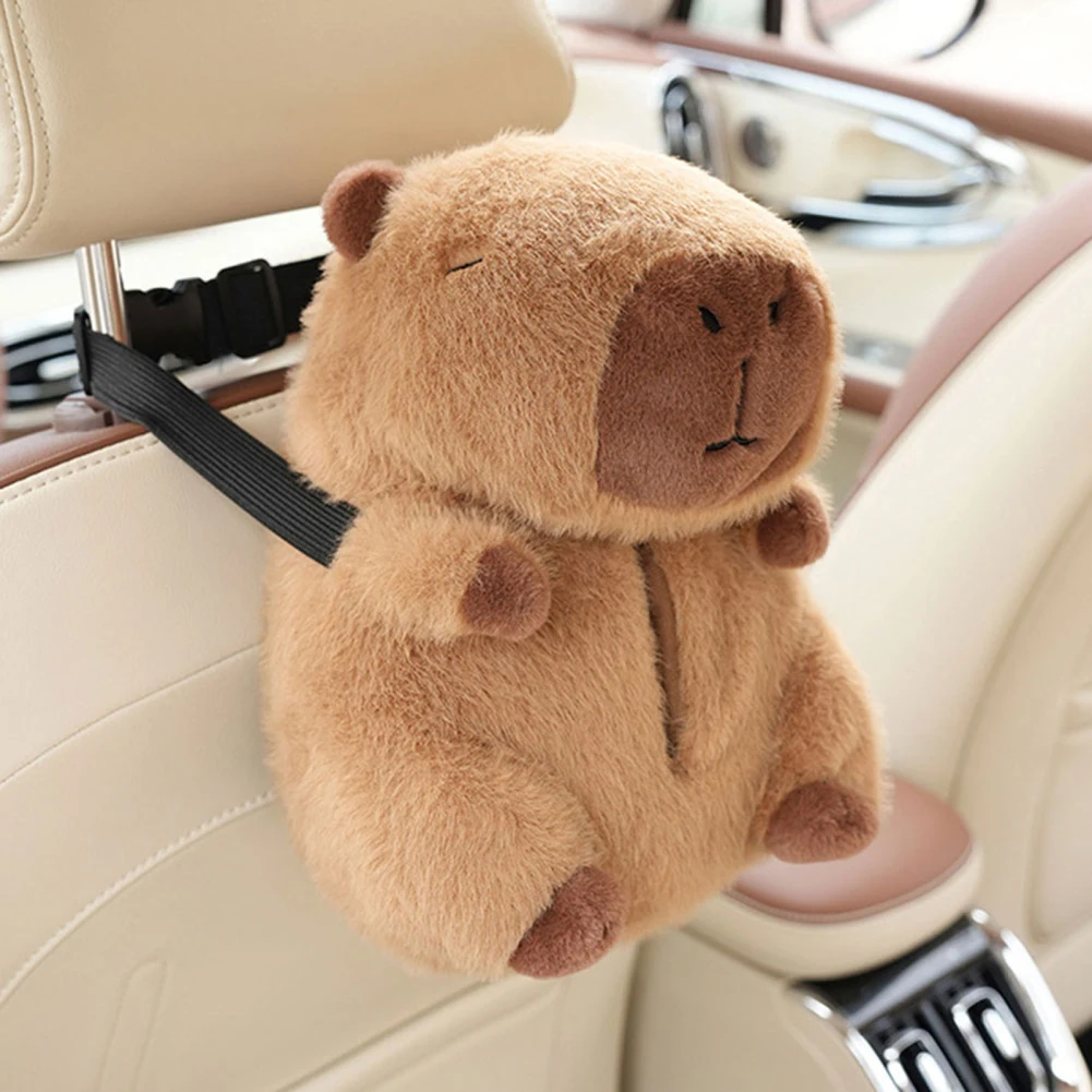 

Cartoon Plush Animals Car Tissue Box Hanging Tissue Paper Holder Creative Cute Bear Armrest Tissue Case Car Interior Decor