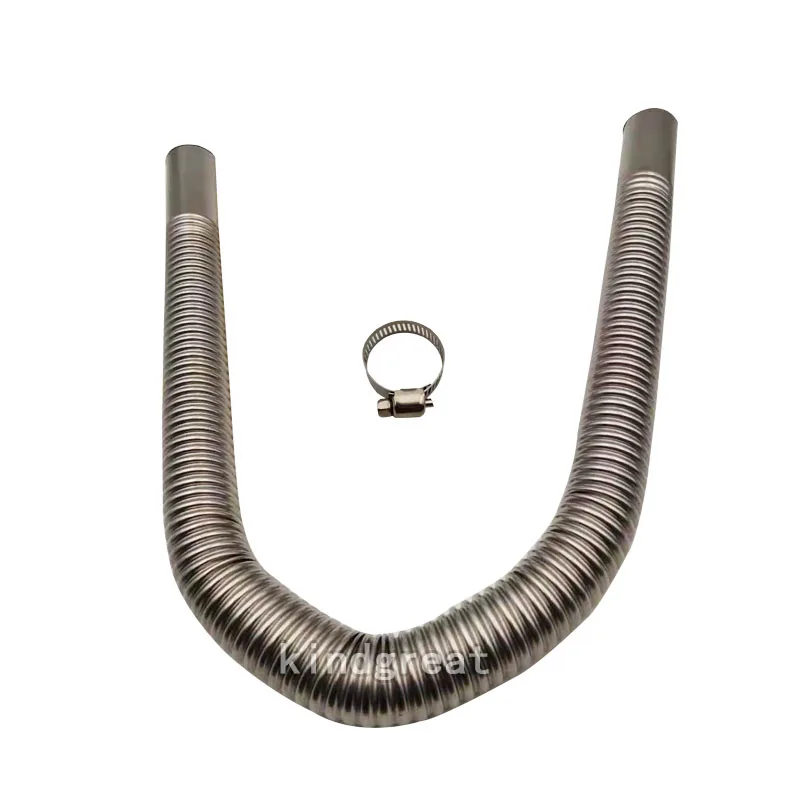 Diesel heater exhaust pipe 60cm 24mm stainless steel air parking diesel heater exhaust pipe for Webasto Eberspacher chinese heaters
