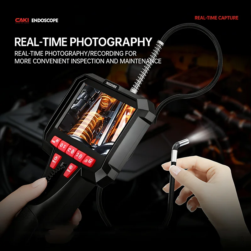 360도 회전식 내시경 1080P 6mm 4.5인치 LCD 모니터 산업용 검사 카메라 디젤 엔진 검사 파이프라인 항공