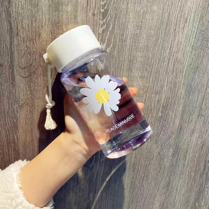 Little Daisy Water Bottles Plastic Cup Drinkware Summer Simple