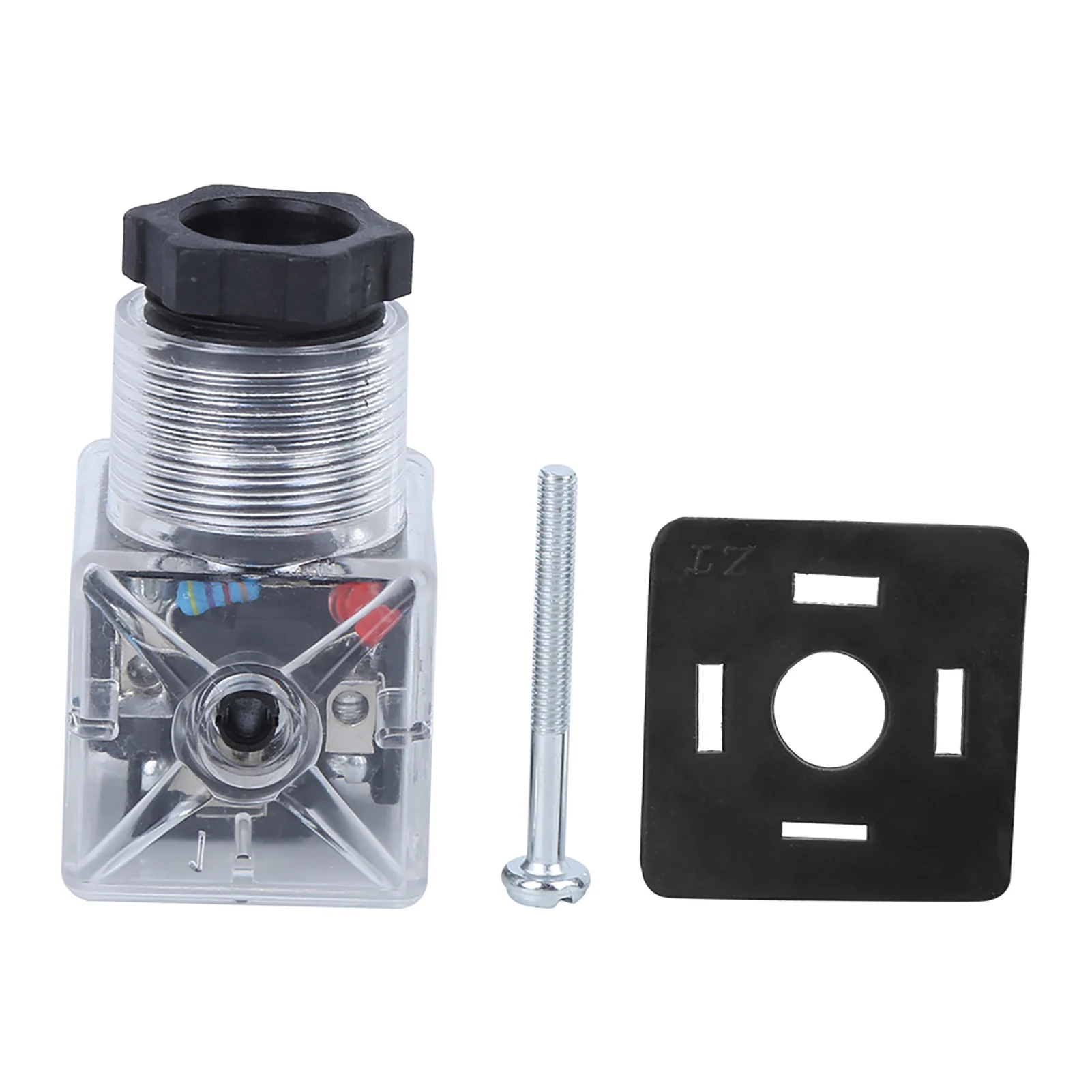 5Pcs Solenoid Coil Plug Hydraulic Solenoid Valve Transparent Voltage Universal Accessories DC24V