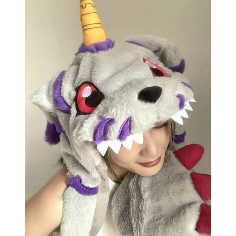 デジモン ぬいぐるみ ガブモン系 日本のカワイイガブモンぬいぐるみキャップハット,デジモン