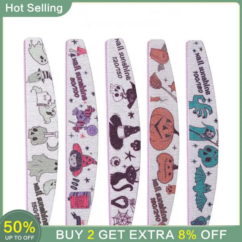 

Nail Clip Double Sided 80-240 Mesh Nail Enhancement Tools Halloween Frosted Strip Polishing