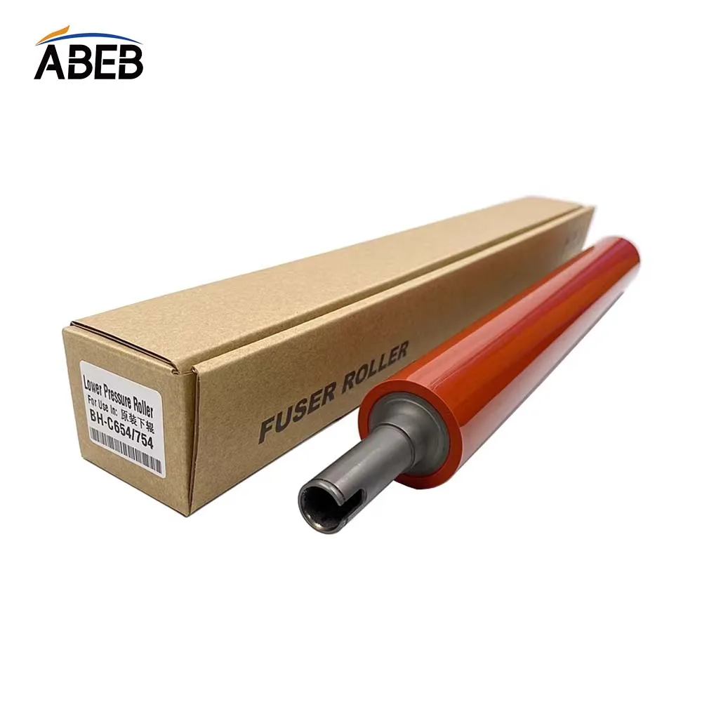 코니카 미놀타 비즈허브 C554 C654 C754 C558 C658 C758e용 C654 C754 하부 퓨저 1개, OEM 압력 롤러 퓨저 부품 하부 롤러