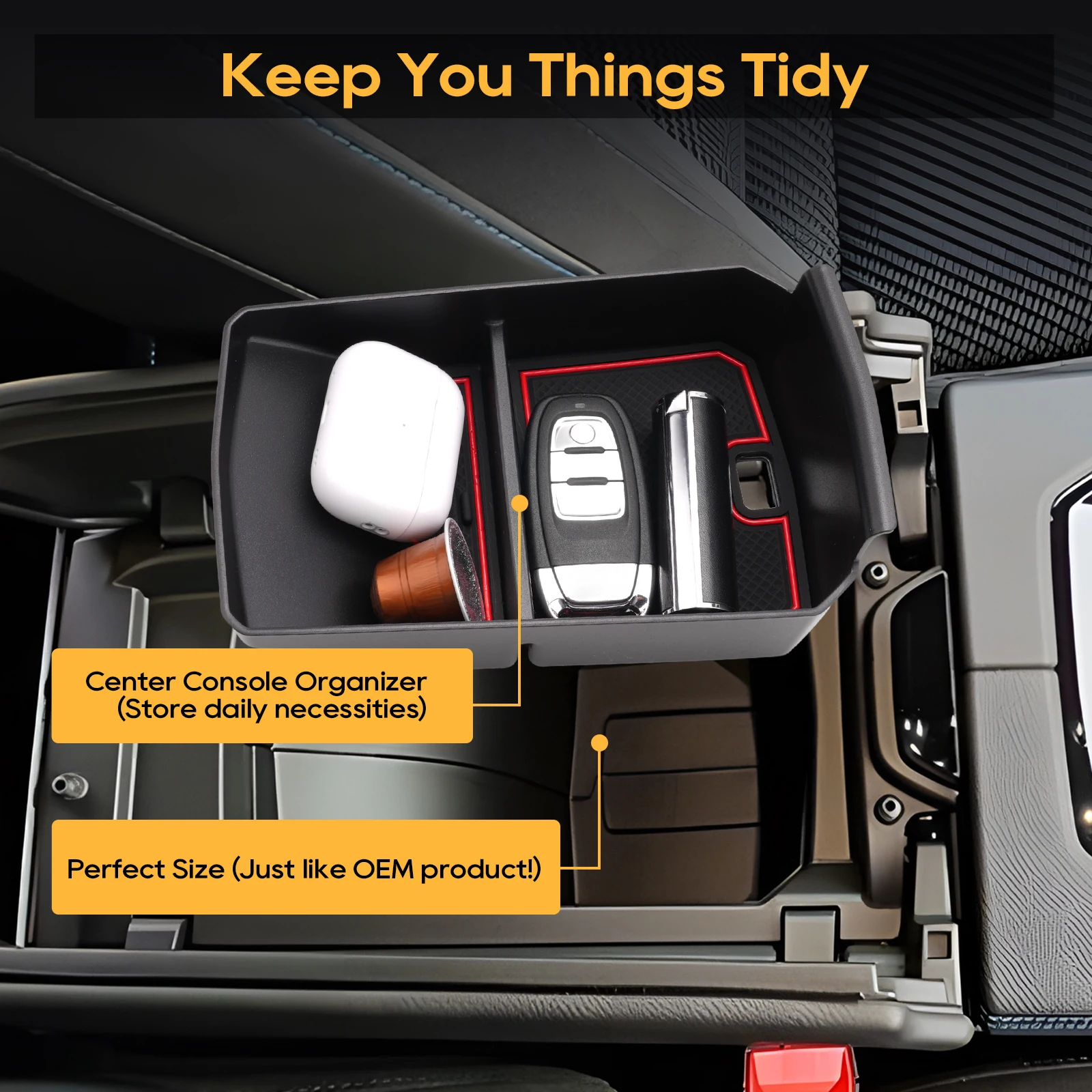 LFOTPP Auto Bracciolo Box Storage per Renault Austral E-Tech Hybrid 2022 2023 2024 Central Control Storage Box Auto Interior Renault Austral Accessori  34