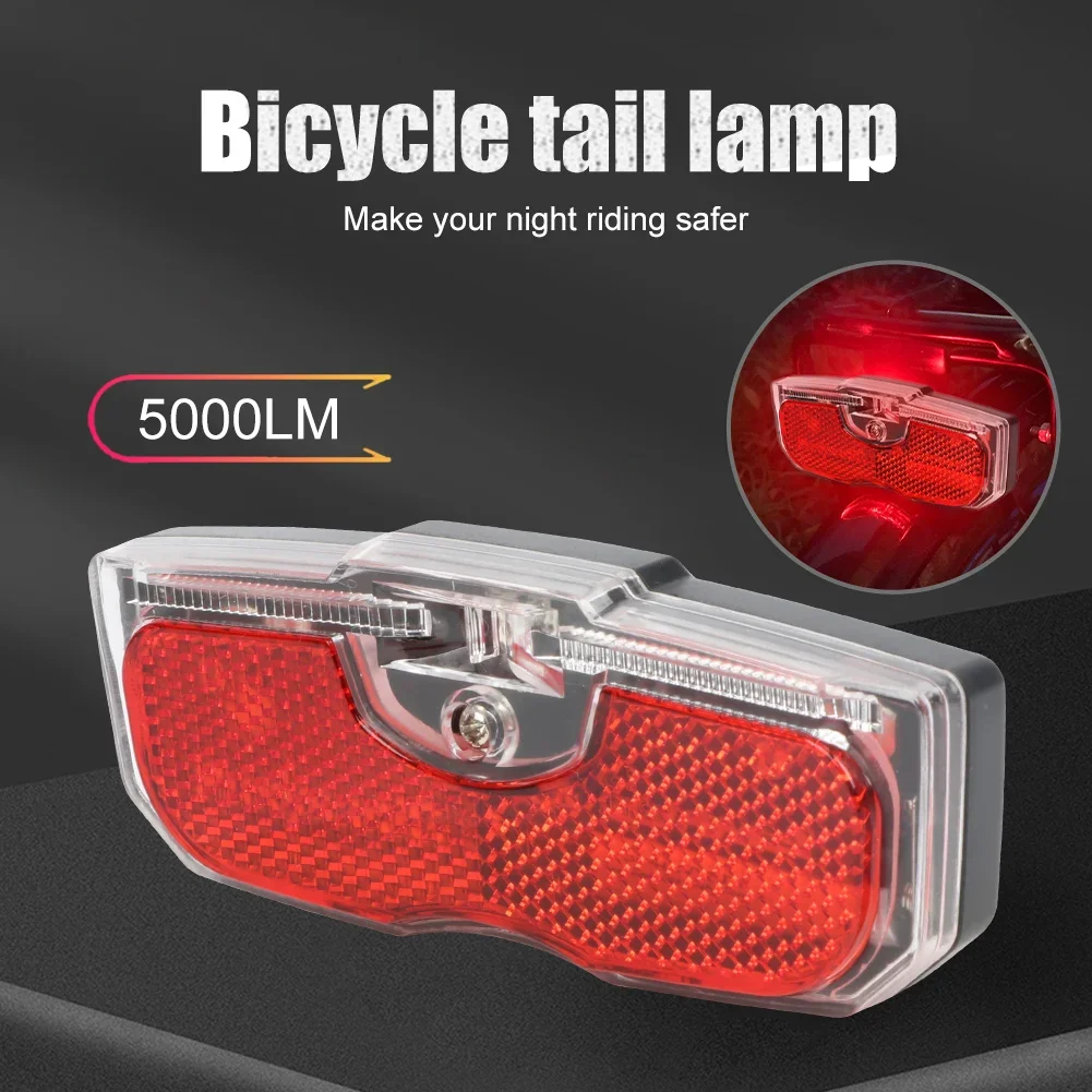 LED Mountain Bike Luggage Rack Light Waterproof Bicycle Rear Seat Reflective Taillight Night Ridding Safety Warning Reflector
