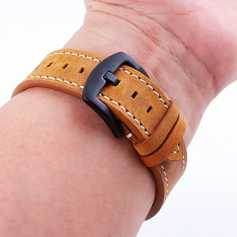 Vintage Retro Leather Quick Release Watch Strap - Universal Bracelet Accessory