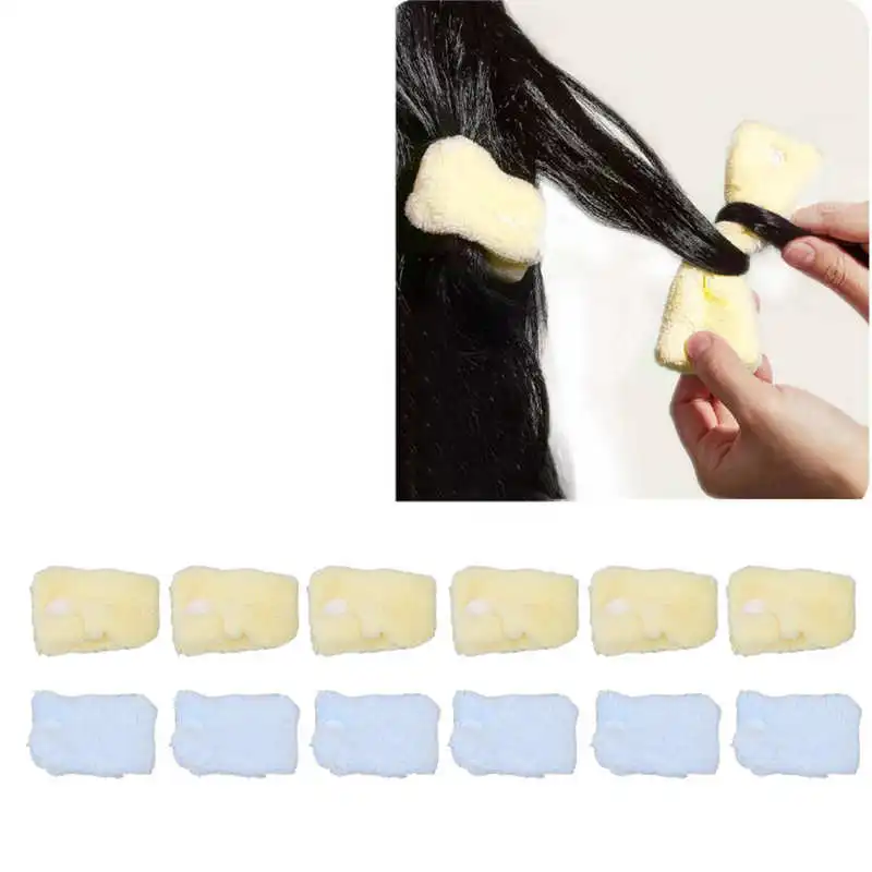 

12pcs Curlers Coral Fleece Damage DIY Hair Rollers Hair Curly Styling Tool for Sleeping Night Time