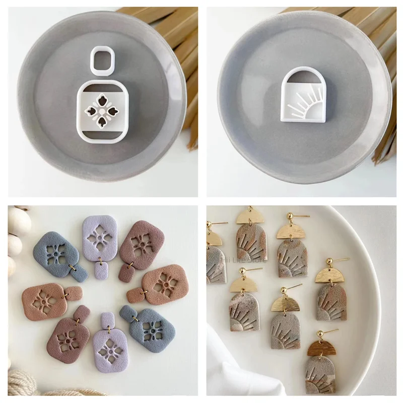 New Soft Pottery Handmade Earrings Cutting Mold Polymer Clay
