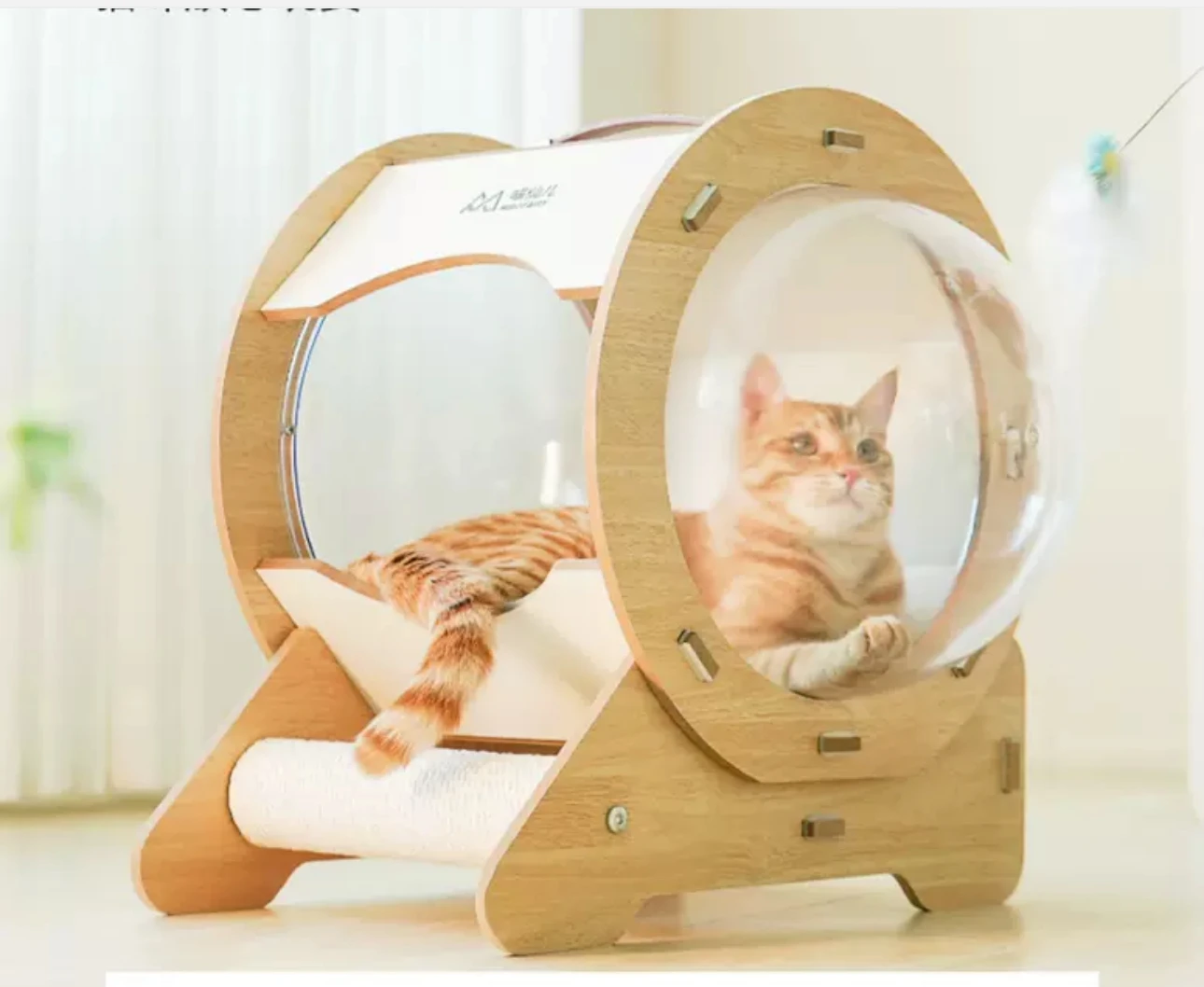 

Cat's nest space capsule four seasons universal semi-closed capsule Dog's nest acrylic cat house cat crawling frame cat delivery