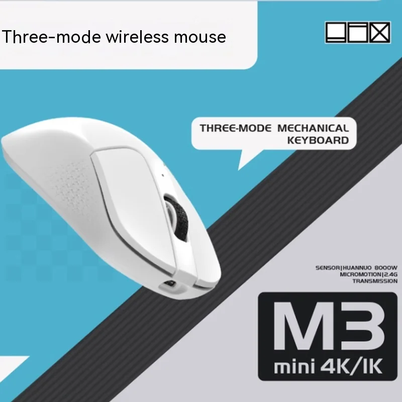 

Мышь беспроводная Keychron M3mini4k, Bluetooth, три режима, легкая эргономичная, для игр, фотоэлектрическая, 5 кнопок, до 26000dpi