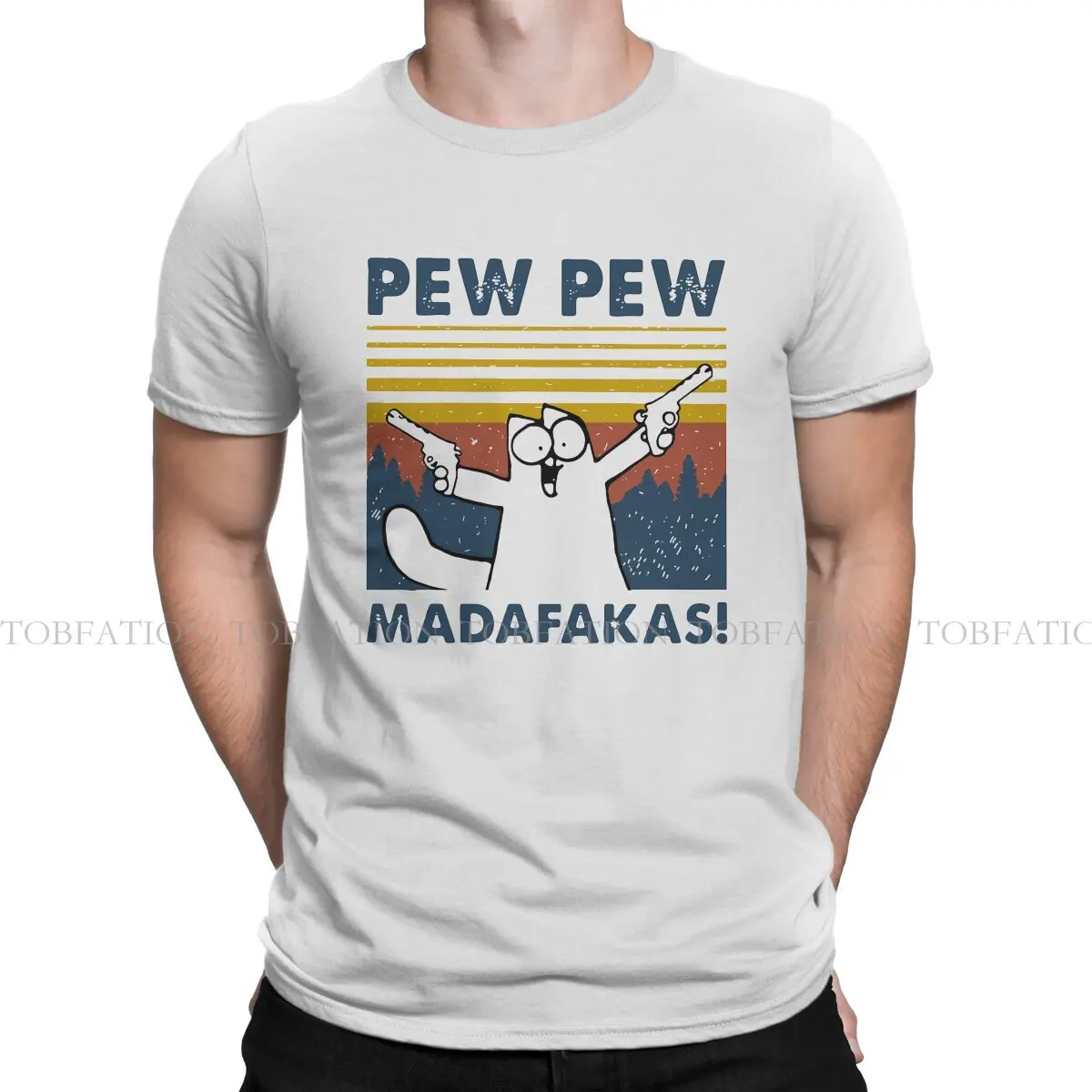 

Крутая Специальная футболка Pew Madafakas, 100% хлопок, креативная графическая футболка с коротким рукавом