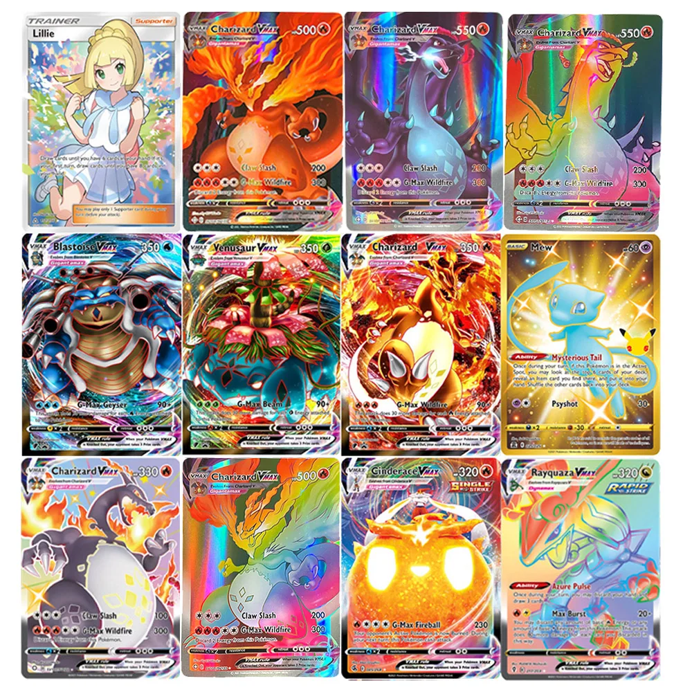 50-300 Pz Pokemon Card Gx Shining V Max Vmax Vstar Tag Team Card Takara Tomy Game Battle Carte Trading Giocattolo Per Bambini