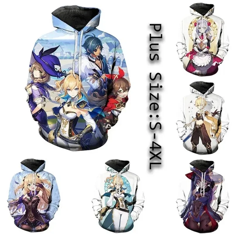 

Genshin Impact Game Role Hoodies For Men Women 3D Printed Long Sleeve Pullover Sweatshirt Hip Hop Hoody Tops Adult Clothing