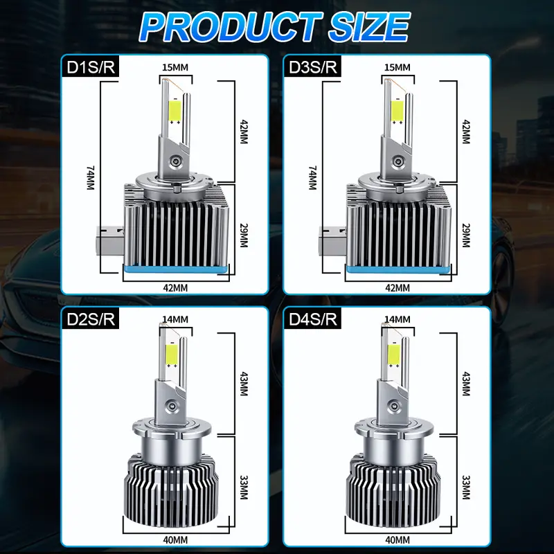 D1S D3S D2S LED Canbus Headlight Bulb Xenon D4S D1R D3R D2R D4R D8S Ultra Powerful Spotlight Led Lights for Car Automobile Lamp - Image 6