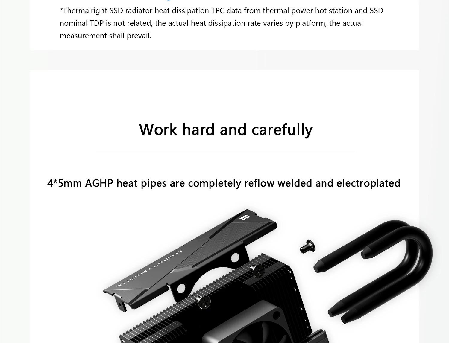 HR-10 2280 M.2 Solid State Drive AGHP 4 Heat Pipe Heat Sink Radiator M.2 SSD Coo