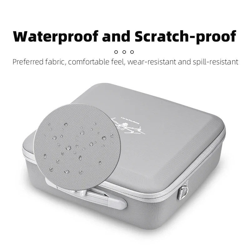 Drone Accessories Drone Storage Case BRDRC Storage Bag for DJI AIR 3, PU Hard Shell Case, Portable Carrying Box for DJI RC 2 Remote Controller Accessory