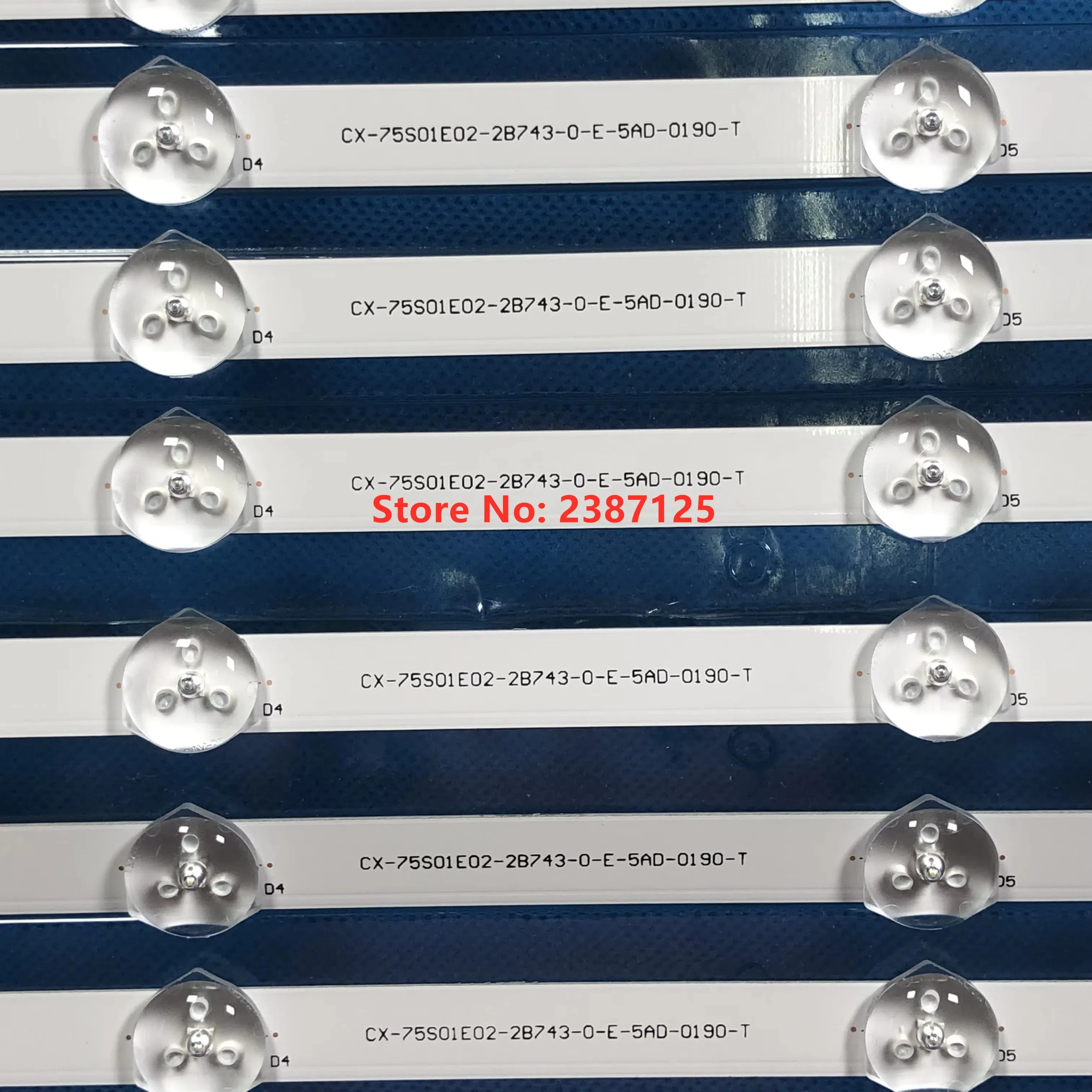 28개 LED 백라이트 스트립 750TV07 750TV08 V1 CX-75S01E02-2B753-0-E-59K-4638-T KDL-75W850C KDL-75W855C KDL-75W857C KDL-75W859C