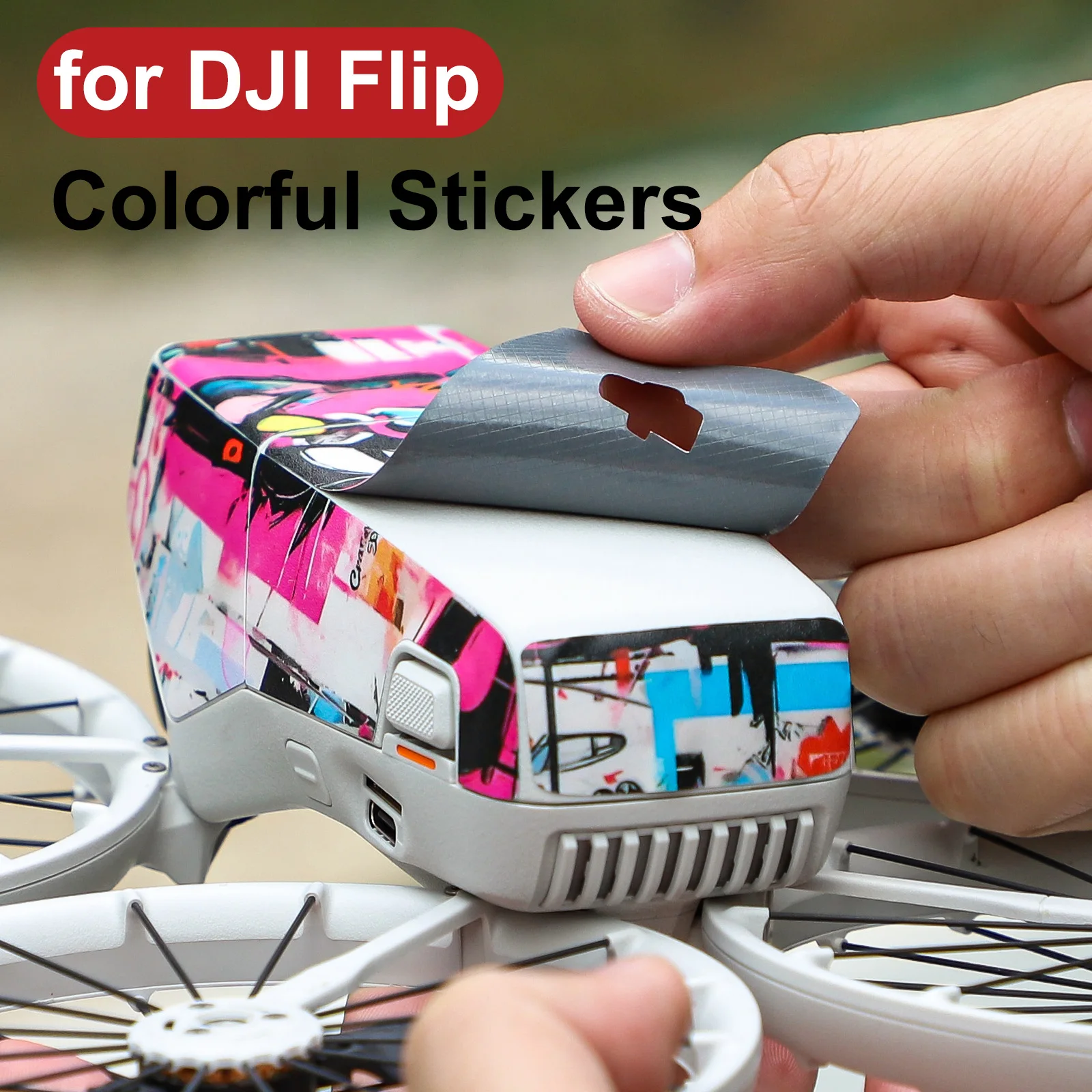 Colorful Skins For DJI Flip Protection Film Anti-Scratch Decals Removable Stickers Controller Aerial Photography Accessories
